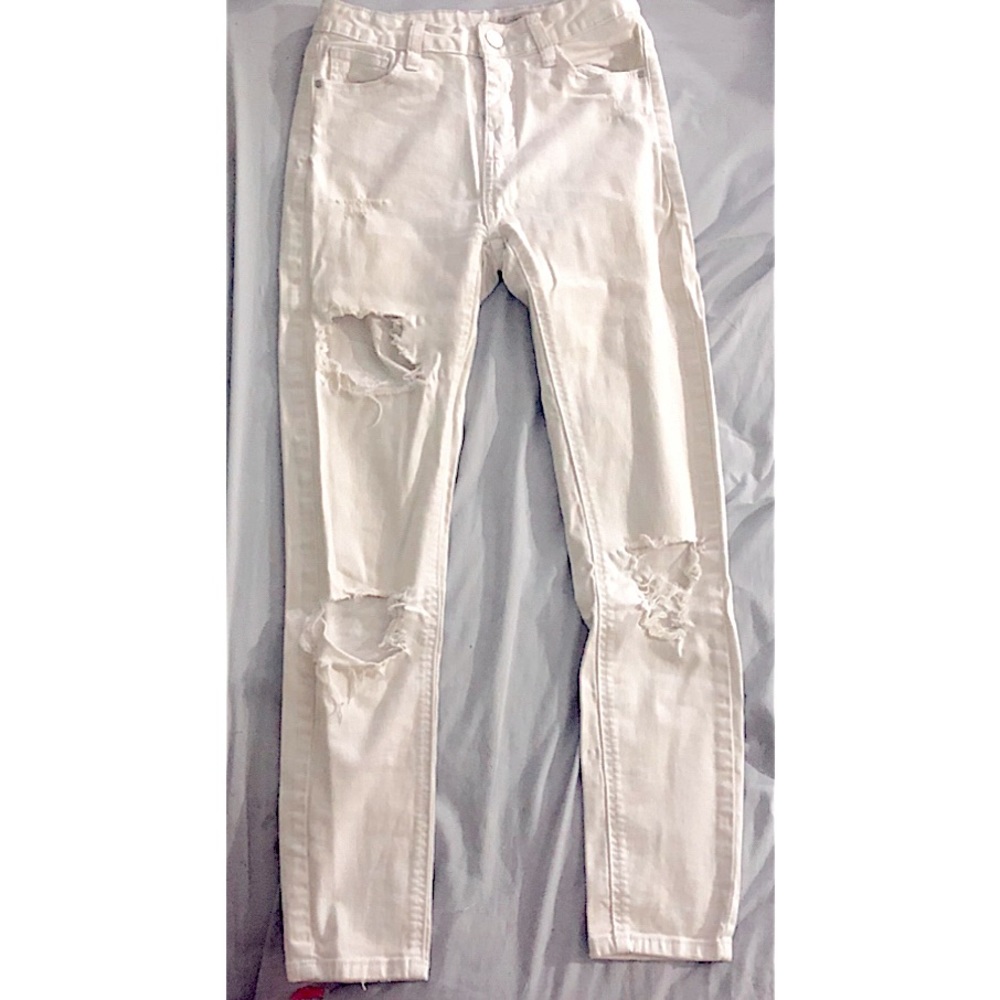 White Ripped Jeans